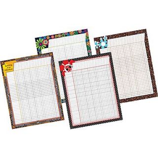 Barker Creek Incentive Chart Pack Includes Africa, Italy, Just Dotty, and Hot to Dot Charts, 17 x 22