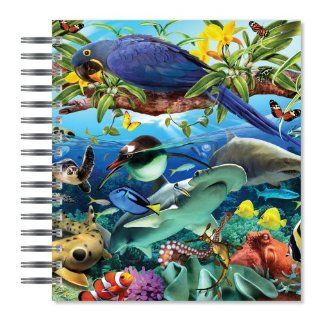 ECOeverywhere Saltwater Medley Picture Photo Album, 18 Pages, Holds 72 Photos, 7.75 x 8.75 Inches, Multicolored (PA12222)  Wirebound Notebooks 
