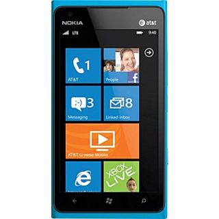 Nokia Lumia 900 GSM Unlocked Windows 7.5 OS Cell Phone, Cyan Blue