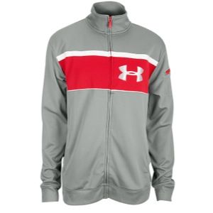 Under Armour Hustleatait Jacket   Mens   Basketball   Clothing   Concrete/White/Red