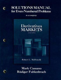 Solutions Manual for Even Numbered Problems (9780321286475) Robert L. McDonald Books