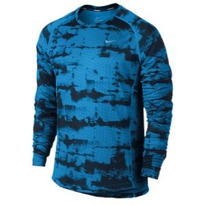 Nike Dri FIT Miler Long Sleeve T Shirt   Mens   Running   Clothing   Blue Hero/Armory Navy