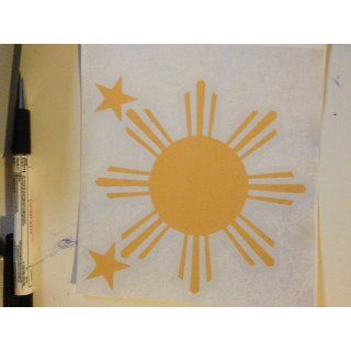 Philippine Flag Sun YELLOW Car Decal / Stickers Automotive