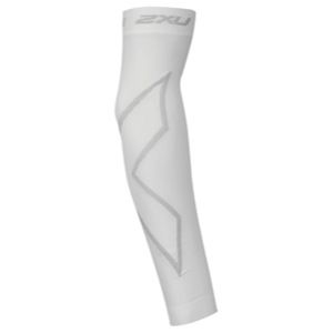 2XU Recovery Compression Arm Sleeves   Running   Sport Equipment   White Jaquard