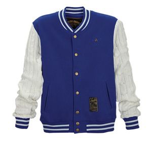 Akoo Cable Varsity Jacket   Mens   Casual   Clothing   Marazine Blue