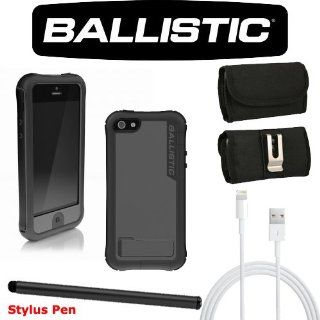 Ballistic Every1 Drop Protection Case Charcoal Gray M305 for iPhone 5 Bundle Pack   4 Items. Comes with Cable Charger, Stylus Pen and Metal Clip Case that fits your phone with the cover on it. Cell Phones & Accessories