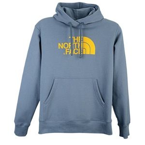The North Face Half Dome Hoodie   Mens   Casual   Clothing   Graphic Grey/Zinnia Orange
