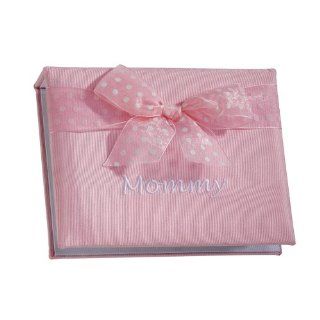 Elegant Baby Mommy Brag Book   Pink Moire  Baby Photo Albums  Baby