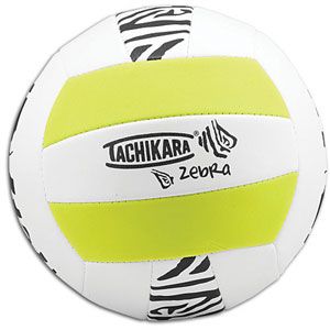 Tachikara SOF TECH Indoor/Outdoor Volleyball   Volleyball   Sport Equipment   Zebra/Green/White