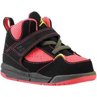 Jordan Flight 45 High   Girls Toddler   Basketball   Shoes   Black/Fusion Pink/Cool Grey/Bright Citrus