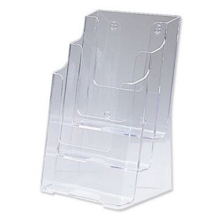Deflect o 77401 Multi Compartment DocuHolder with 6 Compartments   Clear   Commercial Magazine Racks