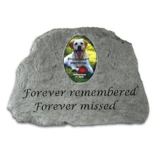 Forever Remembered Forever Missed Memorial Stone With Personalized Insert   Garden & Memorial Stones