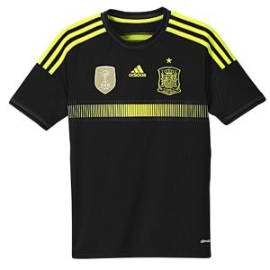 adidas Away Jersey   Boys Grade School   Soccer   Clothing   Spain   Black/Electricity/Dark Shale