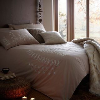 RJR.John Rocha Natural Sprig embroidery bed linen