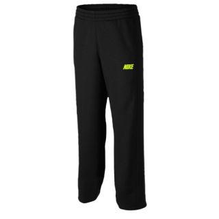 Nike N45 Block Logo Pants   Boys Grade School   Casual   Clothing   Dk Grey Heather/Black