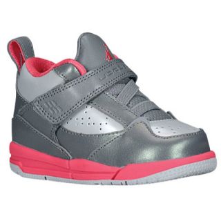 Jordan Flight 45 High   Girls Toddler   Basketball   Shoes   Dynamic Pink/White/Metallic Platinum