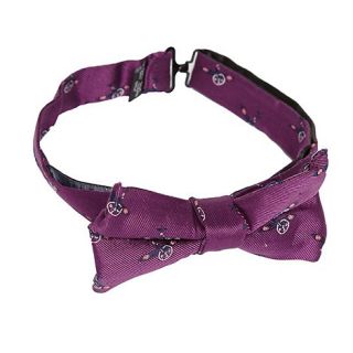 Baker by Ted Baker Boys purple aeroplanes silk bow tie