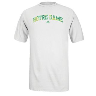 adidas College Impact Camo Wordmark T Shirt   Mens   Basketball   Clothing   Notre Dame Fighting Irish   White