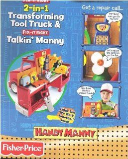 Disney Handy Manny 2 in 1 Transforming Tool Truck and Fix it Right Talkin Manny Toy Toys & Games