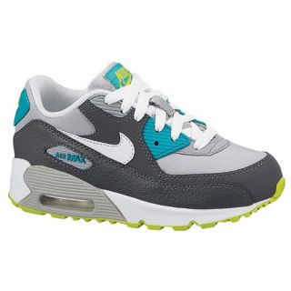 Nike Air Max 90   Boys Preschool   Running   Shoes   Wolf Grey/Dark Grey/Venom Green/White