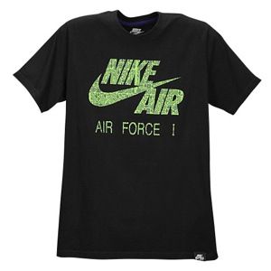Nike Air Force 1 S/S T Shirt   Mens   Casual   Clothing   Black/Court Purple