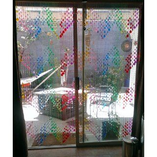Present Time Multicolored Plastic Beads Curtain   Window Treatment Curtains