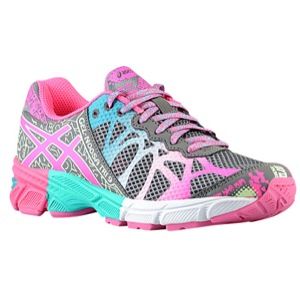 ASICS� Gel Noosa Tri 9   Girls Grade School   Running   Shoes   Titanium/Hot Pink/Atlantis