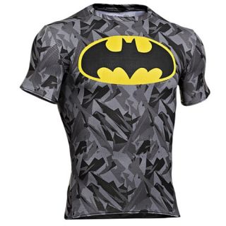 Under Armour Super Hero Logo S/S Compression Top   Mens   Training   Clothing   Black/Taxi