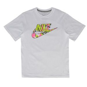 Nike Graphic T Shirt   Boys Grade School   Casual   Clothing   White/Pink/Lime