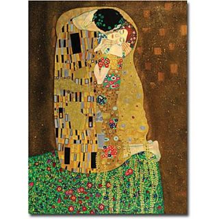Trademark Global Gustav Klimt The Kiss Canvas Art, 24 x 18