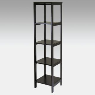 Winsome Hailey Wood Bookcase Etagere   Espresso   Bookcases