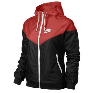Nike Windrunner Jacket   Womens   Casual   Clothing   Black/Laser Crimson/White