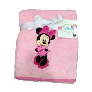 Disney Minnie Mouse Coral Fleece Baby Blanket  Nursery Swaddling Blankets  Baby