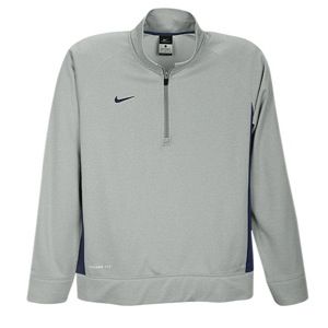 Nike Team Core 1/4 Zip Fleece   Mens   Soccer   Clothing   Grey Heather/Navy