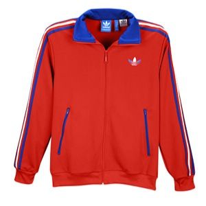 adidas Originals Split Stripe Firebird Track Jacket   Mens   Casual   Clothing   University Red/Coll. Royal/White