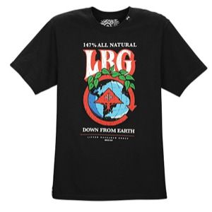 LRG Down From Earth Short Sleeve T Shirt   Mens   Casual   Clothing   Black