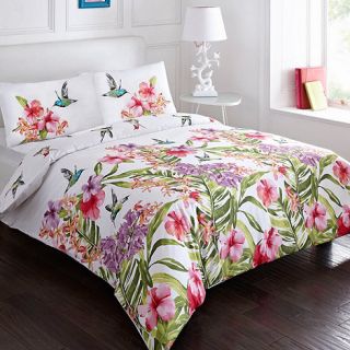White Hummingbird bedding set