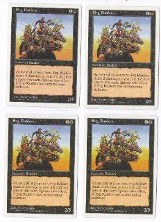 Erg Raiders Playset of 4 (Magic the Gathering  Fifth Edition Common) Toys & Games