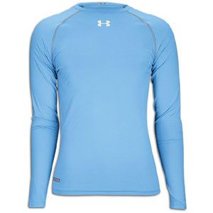 Under Armour Heatgear Sonic Compression L/S T Shirt   Mens   Training   Clothing   Carolina Blue/White