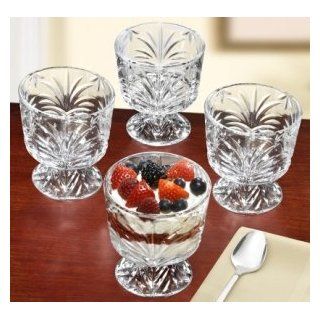 Fifth Avenue Crystal Portico Mini Triffle Bowl or Votive Holder, Set of 4 Trifle Dishes Kitchen & Dining