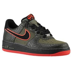Nike Air Force 1 Low   Mens   Basketball   Shoes   Medium Olive/Black/Light Crimson