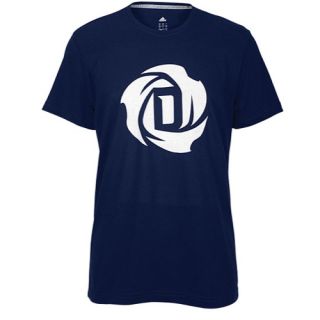 adidas D Rose Logo T Shirt   Mens   Basketball   Clothing   Night Blue