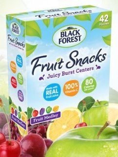 Black Forest Fruit Snacks Juicy Filled Centers 42 pkt box (0.9 oz pouches)(Pack of 2)  Grocery & Gourmet Food