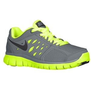 Nike Flex Run 2013   Boys Grade School   Running   Shoes   Cool Grey/Volt/White/Dark Charcoal