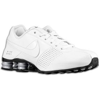 Nike Shox Deliver   Mens   Running   Shoes   White/White/Metallic Silver/Black