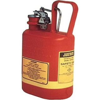 Justrite 14160 Oval Non Metallic Type l Safety Can, 1 gal