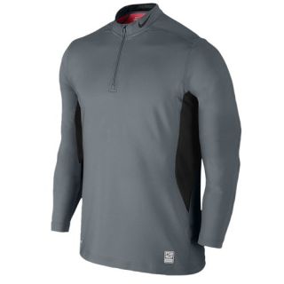 Nike Pro Combat Hyperwarm DF Max Fttd 1/4 Zip   Mens   Training   Clothing   Cool Grey/Black