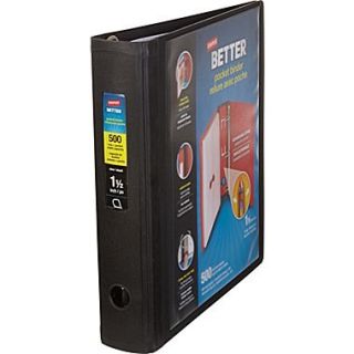 1 1/2 Better Binder with Pocket & D Ring, Black