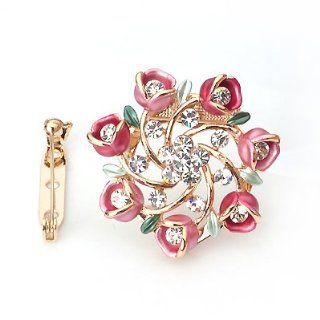 Designer Scarf Ring With Clip On Pin Brooch Beauty