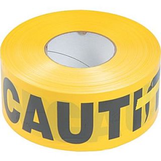 Tatco Caution Barricade Safety Tape, Yellow, 3 x 1,000 ft. Roll